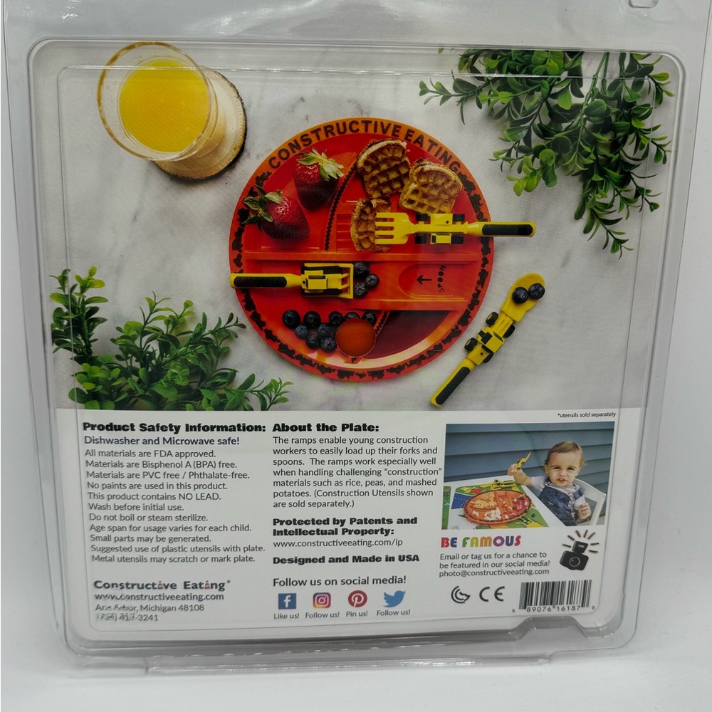 Constructive eating plate and utensils - Picture 4 of 5
